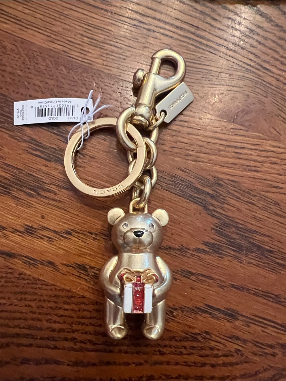 Coach Bear with Gift Keychain NWT